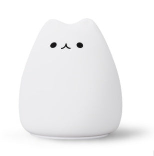 Silicone Cat Night Light for Kids, Touch Sensor, 7 Colors