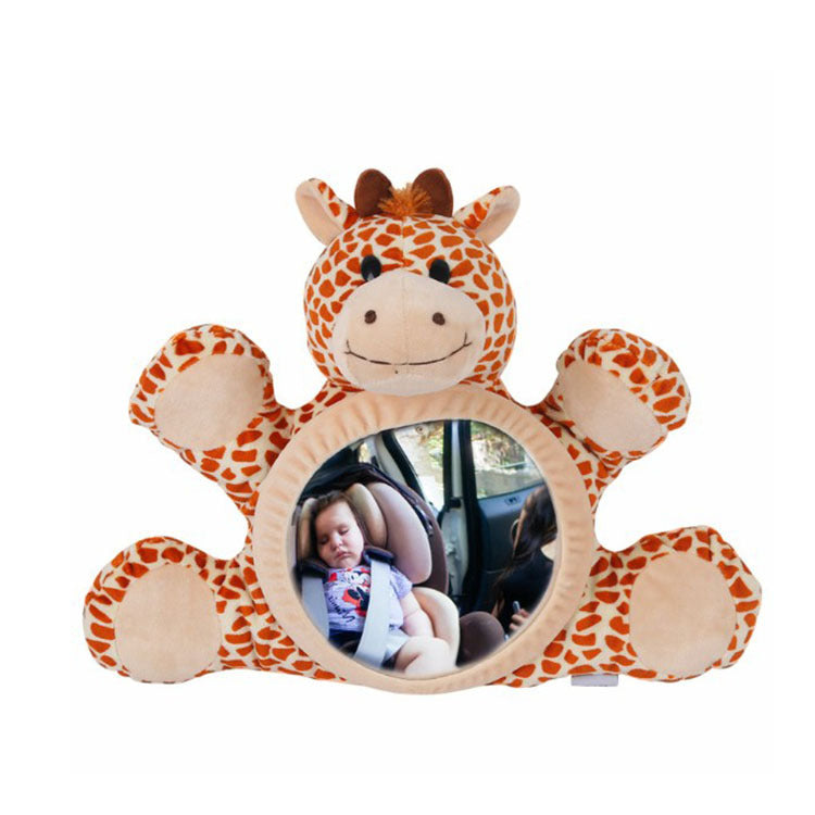 Plush Deer Baby Car Seat Mirror for Rear-Facing Seats