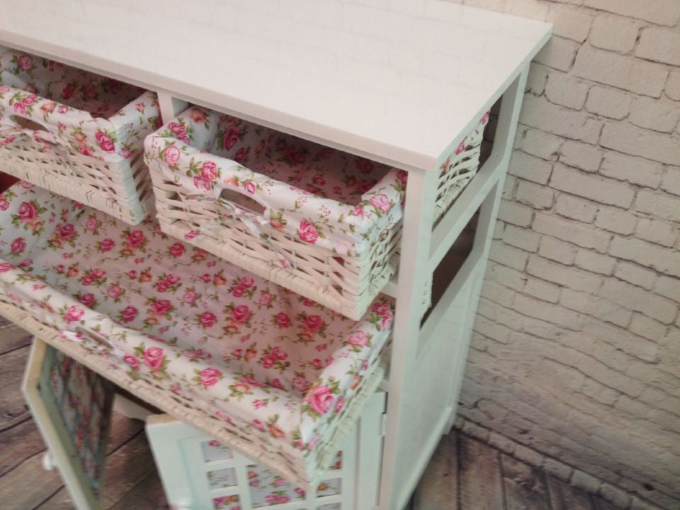 Solid Wood Baby Storage Wardrobe - White