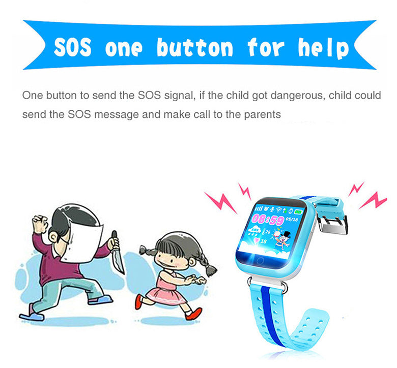 Kids GPS Smart Watch with SOS Call & Touch Screen