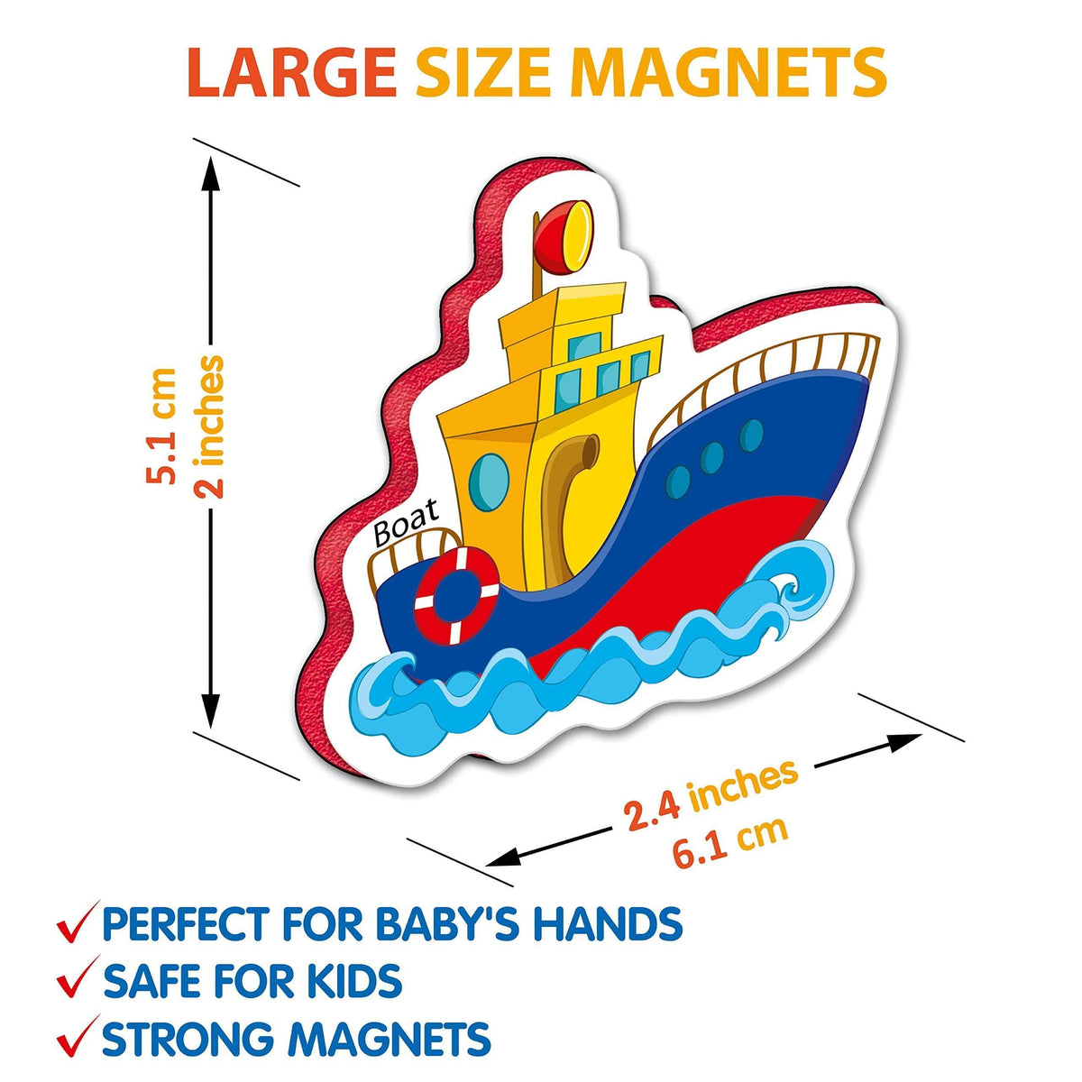 34 Foam Fridge Magnets for Toddlers 3 years Vehicles and Professions Magnets