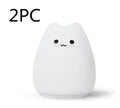 Silicone Cat Night Light for Kids, Touch Sensor, 7 Colors
