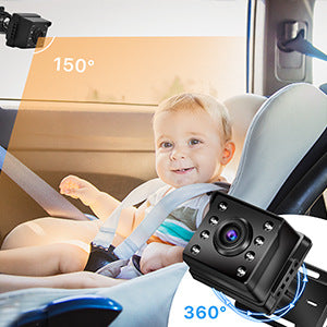 HD 1080p Car Baby Monitor with Night Vision