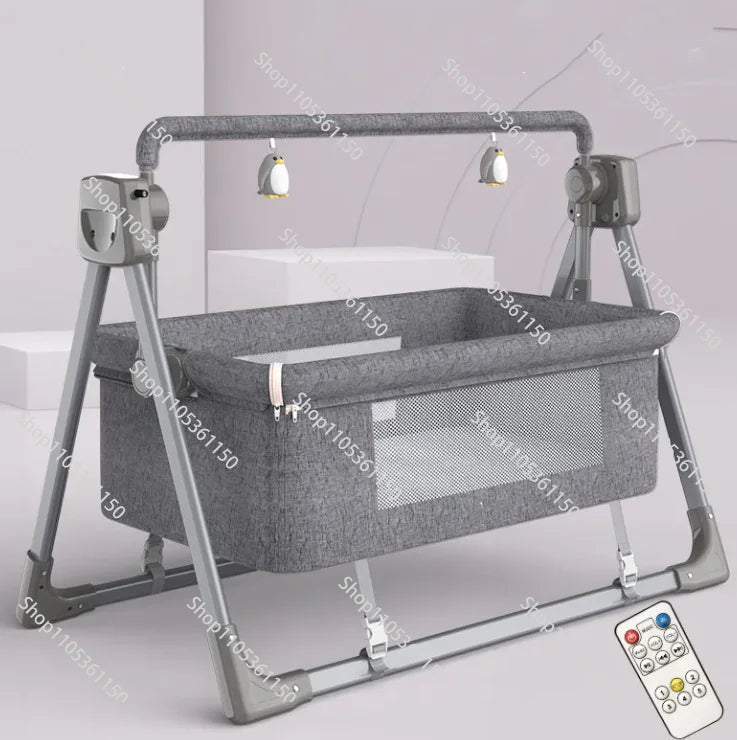 Electric Baby Rocking Cradle | Foldable Bassinet with Music & Mosquito Net