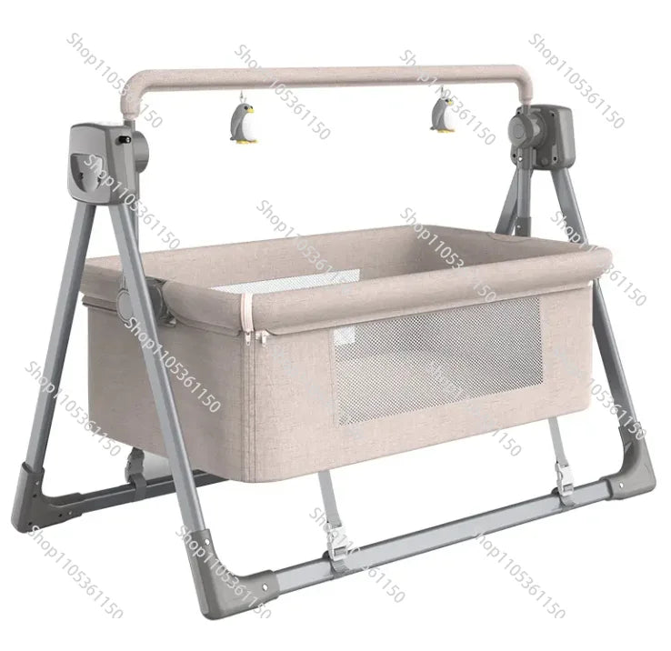 Electric Baby Rocking Cradle | Foldable Bassinet with Music & Mosquito Net
