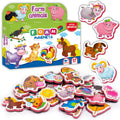 27 Foam Fridge Magnets for Toddlers 3 years Farm Animals Magnets for Kids